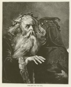 König Lear und der Narr (Gravur) von English School