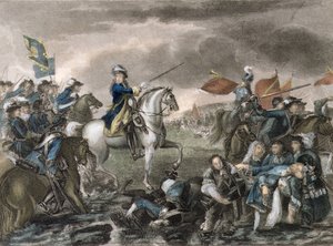 König Wilhelm III. (1650-1702) in der Schlacht am Boyne