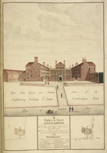Ansicht des Navy Office, London