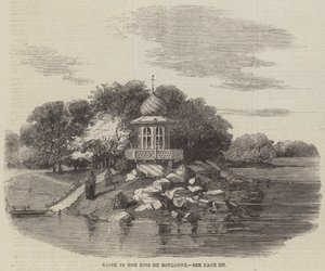 Kiosk im Bois de Boulogne (Gravur) von English School