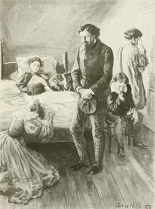 La Bohème, letzter Akt (Gravur) von English School