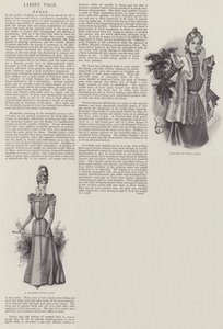 Damen-Seite, Kleid (Lithografie) von English School