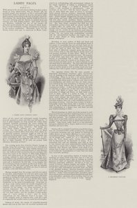 Damen-Seiten, Kleid (Lithografie) von English School
