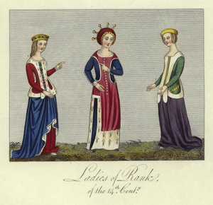 Damen von Rang des 14. Jahrhunderts von English School