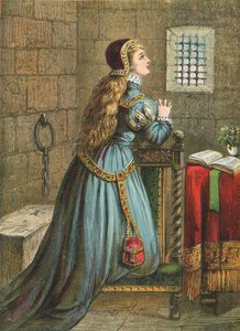 Lady Jane Grey beim Beten von English School