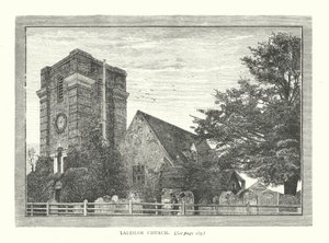 Laleham Kirche (Gravur) von English School