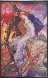 Lancelot entführt Guenevere, Illustration aus 