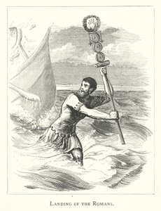 Landung der Römer (Stich) von English School