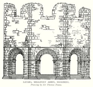 Lavabo, Mellifont Abbey, Drogheda von English School