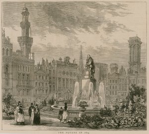 Leicester Square, London, im Jahr 1874