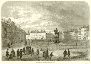 Leicester Square um 1750 von English School