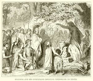 Leonidas und seine Gefährten weihen sich dem Tod von English School