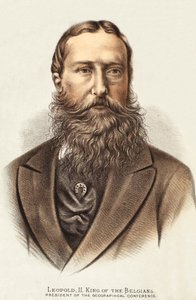 Leopold II., König der Belgier, Illustration aus der Bildausgabe des Lebens und der Entdeckungen von David Livingstone von J. Ewing Richie, veröffentlicht von A. Fullarton & Co., 1876 von English School