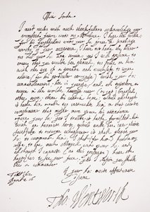 Brief von Thomas Wentworth, 16. April 1612 von English School