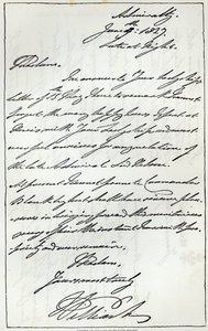 Brief von Wilhelm IV. an Lady Nelson, 1827, veröffentlicht in 
