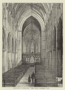 Lichfield Kathedrale, das Kirchenschiff, Blick nach Osten von English School