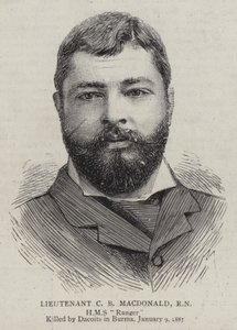 Leutnant C. B. Macdonald, RN (Gravur) von English School
