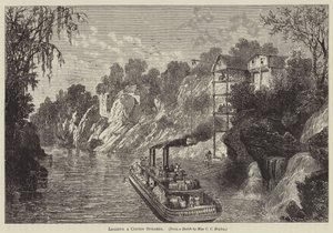 Beladen eines Baumwoll-Dampfers (Gravur) von English School
