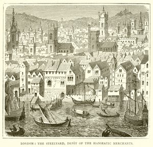 London: Der Stalhof, Depot der Hanseatischen Kaufleute von English School