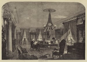 Longfellows Arbeitszimmer (Gravur) von English School
