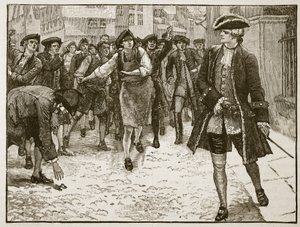 Lord Bute und die Londoner, 1763, Illustration aus Cassells Illustrierter Geschichte Englands