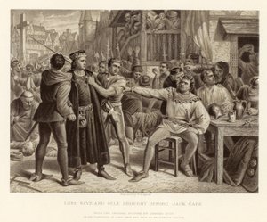 Lord Saye und Sele vor Jack Cade; nach einem Originalbild von Charles Lucy von English School