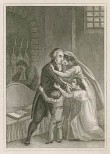 Ludwig XVI. von Frankreich verabschiedet sich von seiner Familie, 1793 von English School