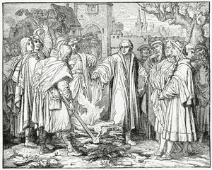 Luther verbrennt die Bulle des Papstes im Jahr 1520, 1882