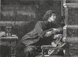 Luther am Fenster, Illustration aus Die Geschichte des Protestantismus von James Aitken Wylie, veröffentlicht 1878