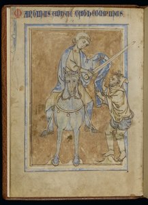 MS 370, St. Martin und der Bettler, aus einem illuminierten Manuskript