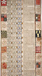MS Lewis E 201 Abschnitt 3, Chronik der Weltgeschichte von der Schöpfung bis Woden, mit einer Genealogie von Edward IV., ca. 1461 von English School