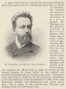 M. Tschigorin, der russische Schachmeister