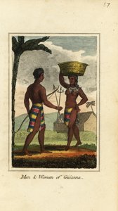 Mann und Frau aus Guyana, Südamerika von English School