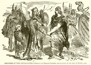Sitten der Anglo-Dänen.--Treffen von Edmund Ironside und Knut auf der Insel Olney, 1016