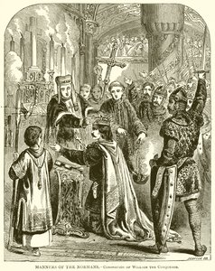 Sitten der Normannen.--Krönung von Wilhelm dem Eroberer von English School