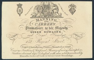 Manning, ehemals Carnery, Federhändler, Visitenkarte von English School
