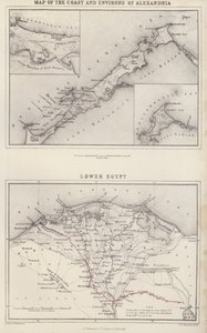 Karte: Küste und Umgebung von Alexandria; Unterägypten von English School