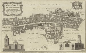 Karte des Aldersgate Ward, City of London