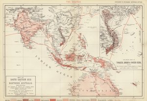 Karte von Südostasien und Nordaustralien