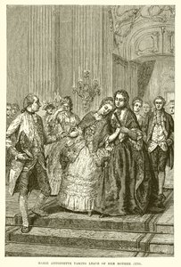 Marie Antoinette verabschiedet sich von ihrer Mutter von English School