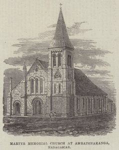 Märtyrergedenkkirche in Ambatonakanga, Madagaskar (Gravur) von English School