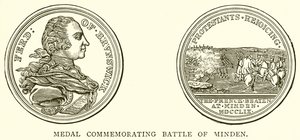 Medaille zur Erinnerung an die Schlacht von Minden