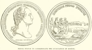 Medaille zur Erinnerung an die Evakuierung von Boston von English School