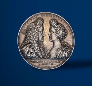 Medaille zur Krönung von Wilhelm und Maria, 1689 (Silber) (Vorderseite)