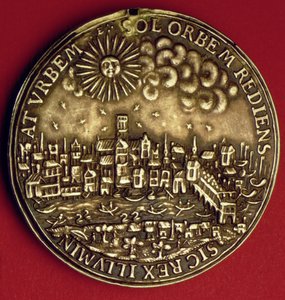 Medaille zur Erinnerung an die Rückkehr von Charles I (1600-49) in die Stadt London nach der schottischen Krönung, 1633 (Metall)