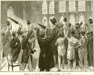 Treffen der Jingoes in der Guildhall, London