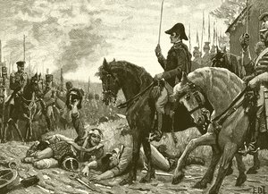 Treffen von Wellington und Blücher nach der Schlacht von Waterloo