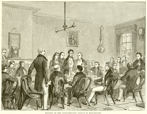 Treffen der Anti-Corn-Law League in Manchester von English School