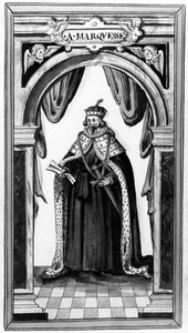 Mitglied des Hosenbandordens und königlicher und wertvoller Diener von Charles I und II, aus der Serie Walkers Arms of Nobility von Sir Edward Walker, 17. Jahrhundert