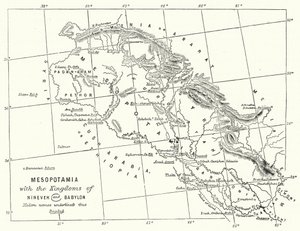 Mesopotamien mit den Königreichen Ninive und Babylon (Stich)